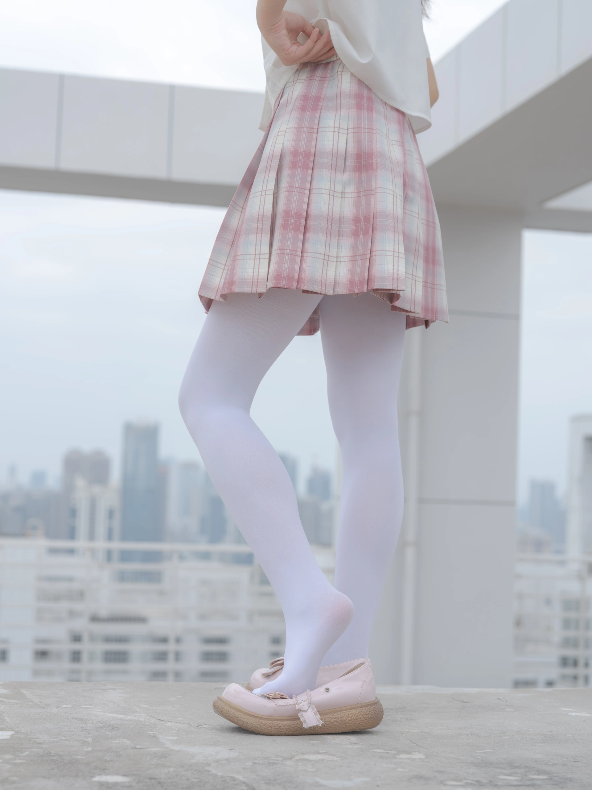 森萝财团写真 – 小圆 试拍 JKJK格子裙插图5